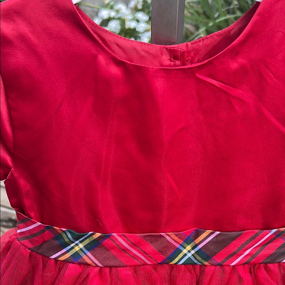 Blueberi Boulevard Red Plaid Kids Formal Dress - Picture 2 of 13